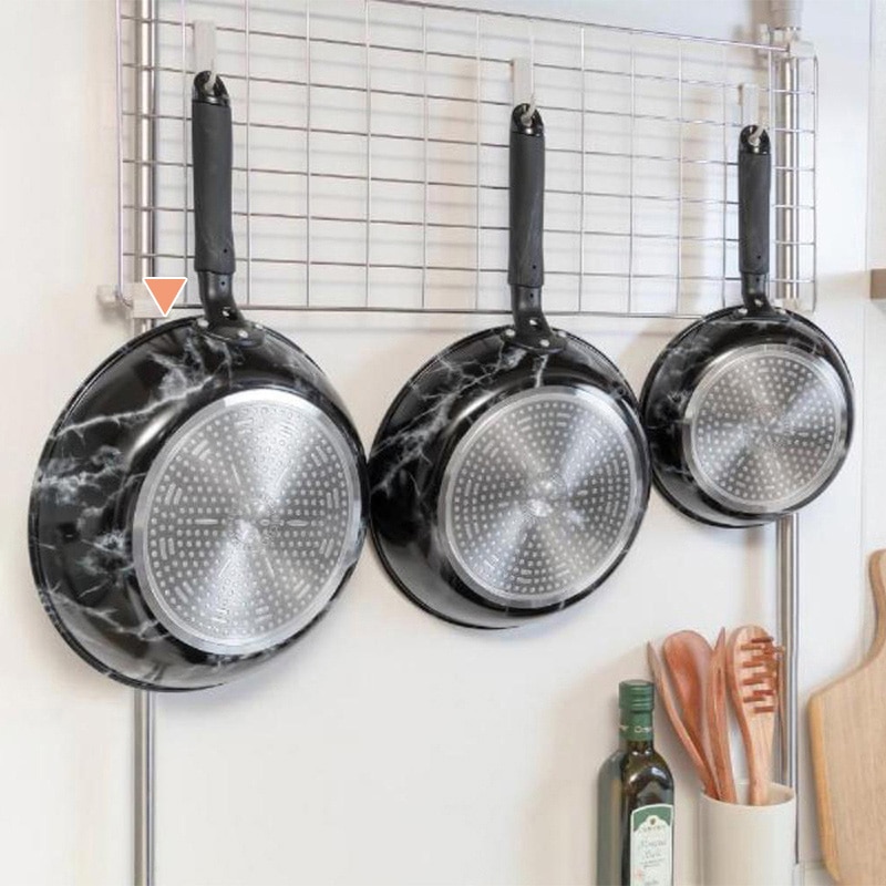 中山福 マーブルキッチン フライパン IH対応 28cm ブラック NX-133 1個(ご注文単位1個)【直送品】