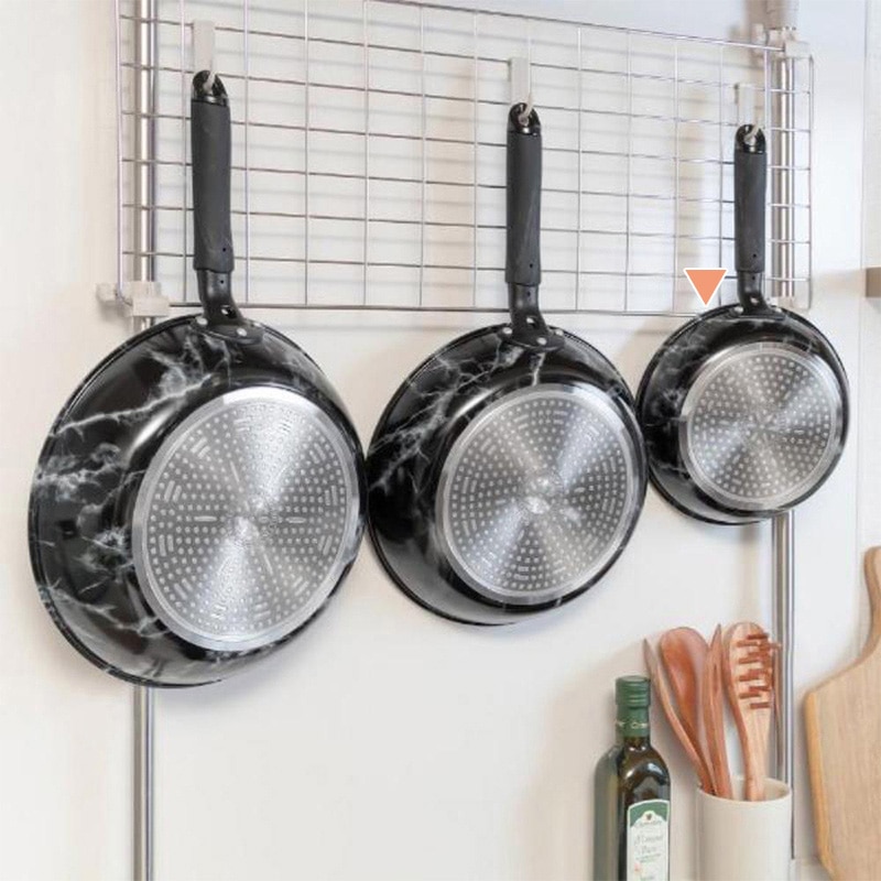 中山福 マーブルキッチン フライパン IH対応 20cm ブラック NX-131 1個(ご注文単位1個)【直送品】