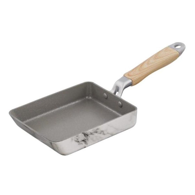 中山福 マーブルキッチン エッグパン IH対応 13×18 ホワイト NX-125 1個（ご注文単位1個）【直送品】