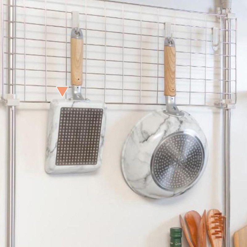 中山福 マーブルキッチン エッグパン IH対応 13×18 ホワイト NX-125 1個(ご注文単位1個)【直送品】