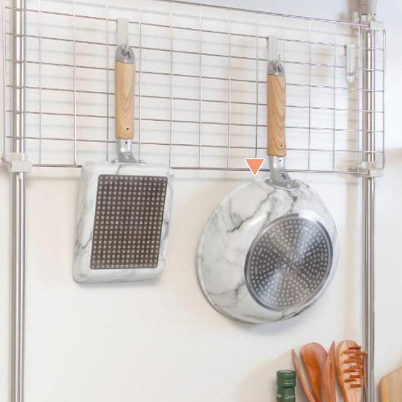 中山福 マーブルキッチン 深型フライパン IH対応 24cm ホワイト NX-124 1個(ご注文単位1個)【直送品】