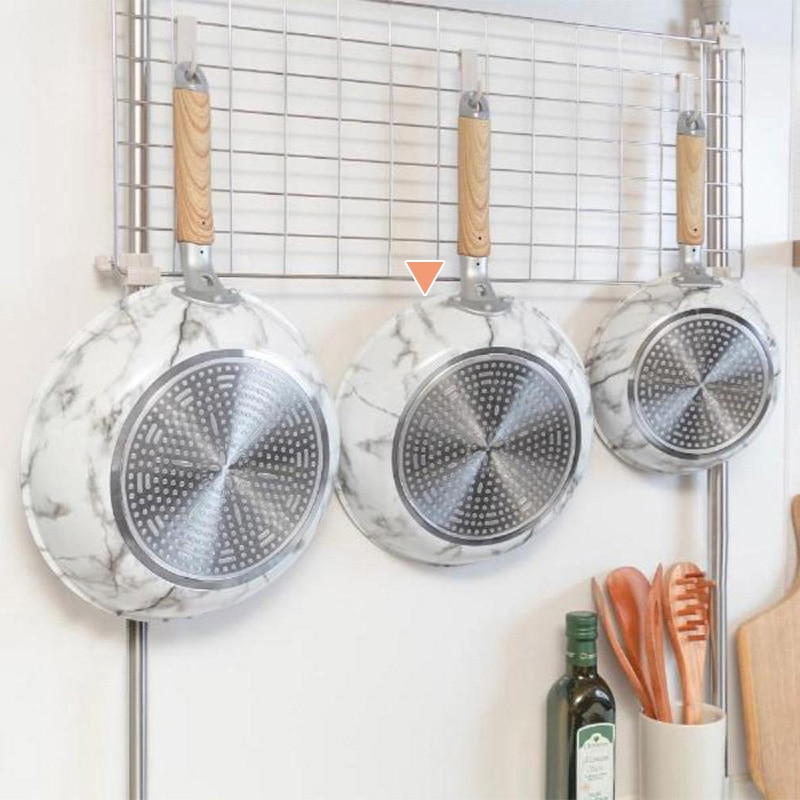 中山福 マーブルキッチン フライパン IH対応 26cm ホワイト NX-122 1個（ご注文単位1個）【直送品】