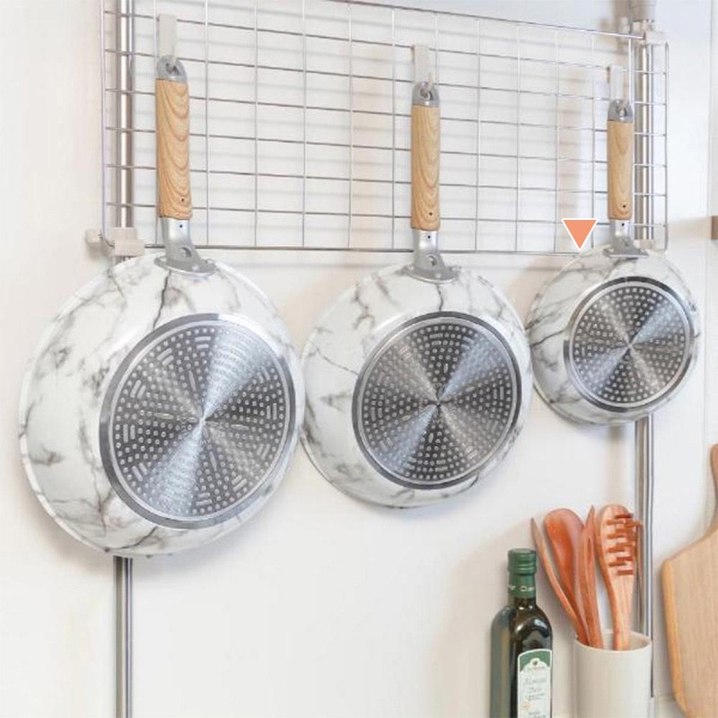 中山福 マーブルキッチン フライパン IH対応 20cm ホワイト NX-121 1個(ご注文単位1個)【直送品】