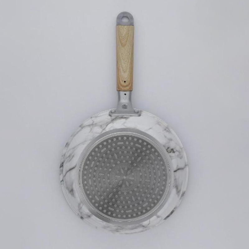 中山福 マーブルキッチン フライパン IH対応 20cm ホワイト NX-121 1個(ご注文単位1個)【直送品】