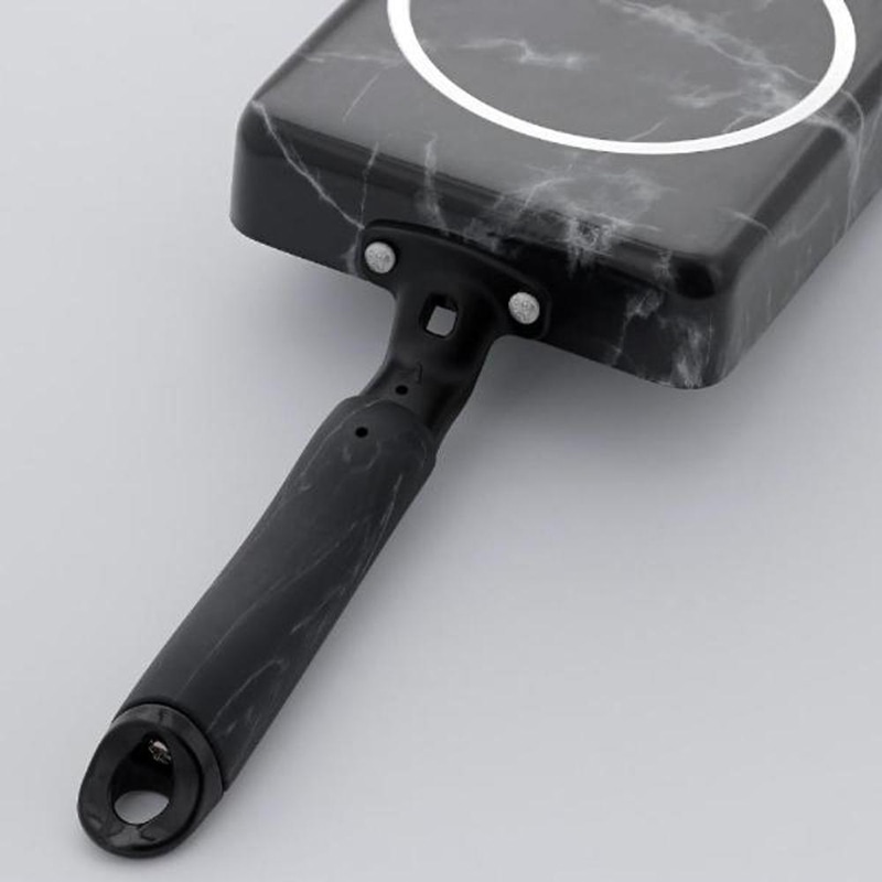 中山福 マーブルキッチン エッグパン ガス火専用 13×18 ブラック NX-115 1個(ご注文単位1個)【直送品】