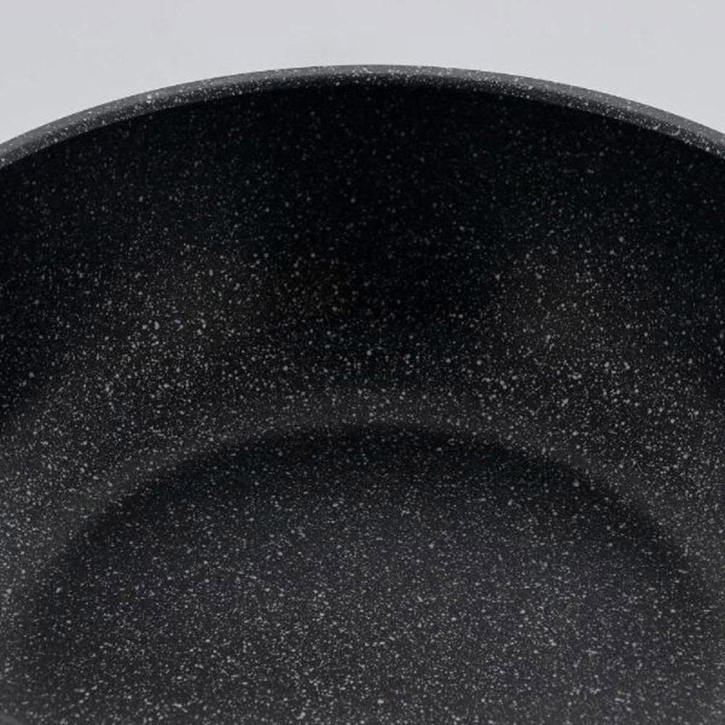 中山福 マーブルキッチン 深型フライパン ガス火専用 24cm ブラック NX-114 1個（ご注文単位1個）【直送品】