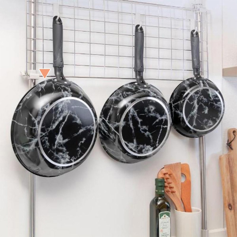 中山福 マーブルキッチン フライパン ガス火専用 28cm ブラック NX-113 1個(ご注文単位1個)【直送品】