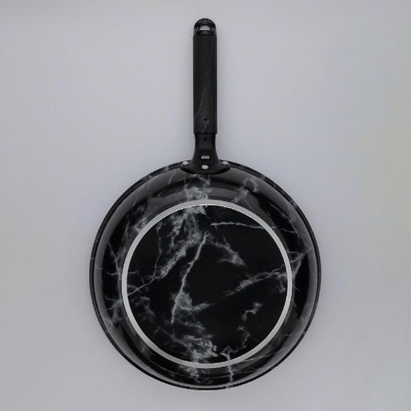 中山福 マーブルキッチン フライパン ガス火専用 28cm ブラック NX-113 1個(ご注文単位1個)【直送品】