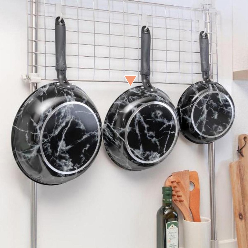 中山福 マーブルキッチン フライパン ガス火専用 26cm ブラック NX-112 1個(ご注文単位1個)【直送品】