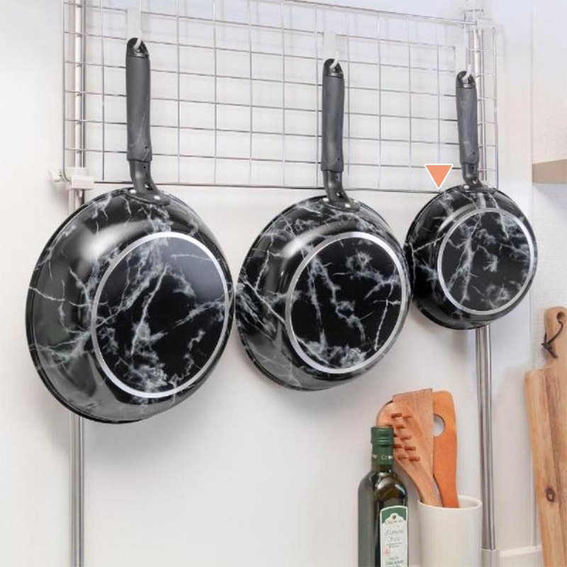 中山福 マーブルキッチン フライパン ガス火専用 20cm ブラック NX-111 1個（ご注文単位1個）【直送品】