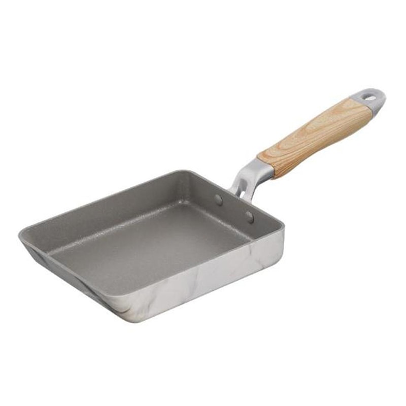 中山福 マーブルキッチン エッグパン ガス火専用 13×18 ホワイト NX-105 1個（ご注文単位1個）【直送品】