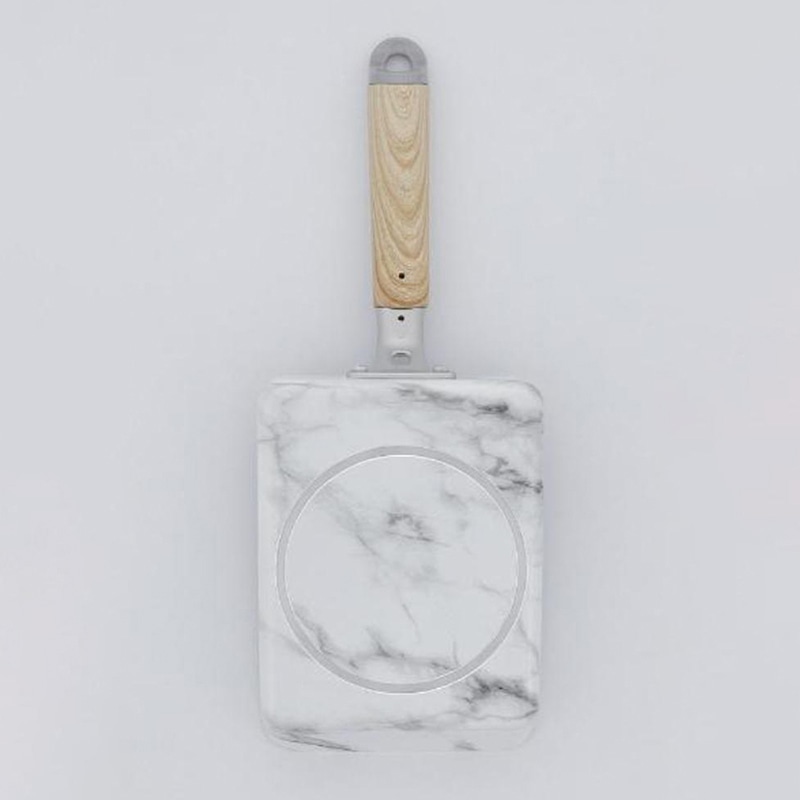 中山福 マーブルキッチン エッグパン ガス火専用 13×18 ホワイト NX-105 1個（ご注文単位1個）【直送品】