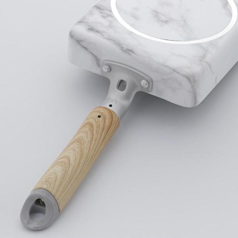 中山福 マーブルキッチン エッグパン ガス火専用 13×18 ホワイト NX-105 1個（ご注文単位1個）【直送品】