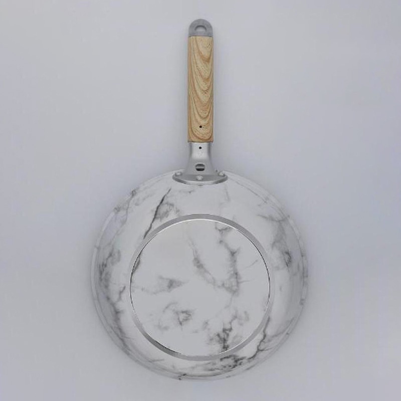 中山福 マーブルキッチン 深型フライパン ガス火専用 24cm ホワイト NX-104 1個（ご注文単位1個）【直送品】