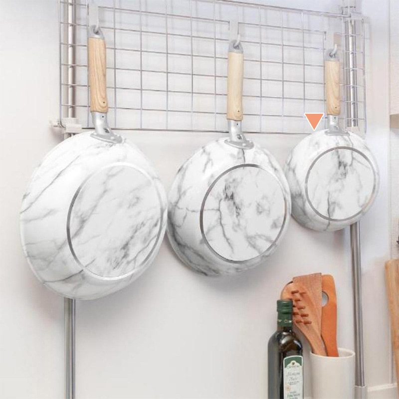 中山福 マーブルキッチン フライパン ガス火専用 20cm ホワイト NX-101 1個(ご注文単位1個)【直送品】