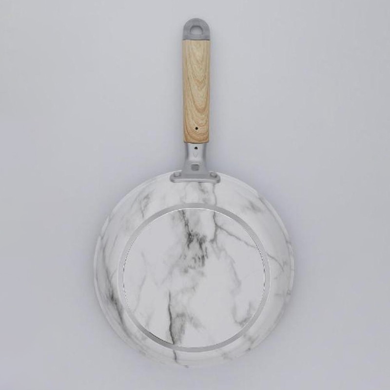 中山福 マーブルキッチン フライパン ガス火専用 20cm ホワイト NX-101 1個(ご注文単位1個)【直送品】