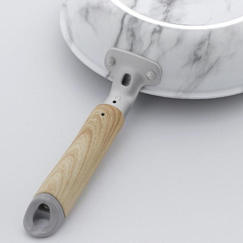 中山福 マーブルキッチン フライパン ガス火専用 20cm ホワイト NX-101 1個(ご注文単位1個)【直送品】