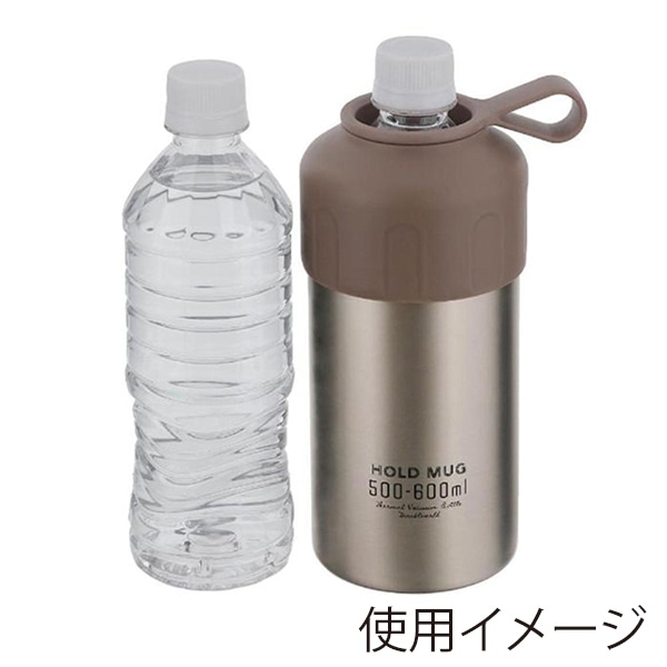 中山福 ステンレス製 ペットボトルホルダー 500~600ml用 ステンレス NQ-0341 1個(ご注文単位1個)【直送品】