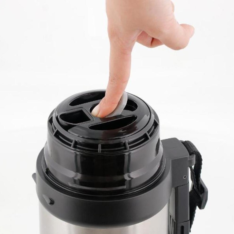 中山福 ダブルステンレスボトル 保温・保冷 コップ付 1.5L NQ-0313 1個（ご注文単位1個）【直送品】