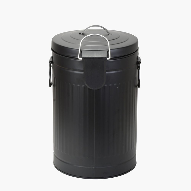 中山福 ゴミ箱 ペダル式 Boite 12L ブラック NQ-0196 1個(ご注文単位1個)【直送品】