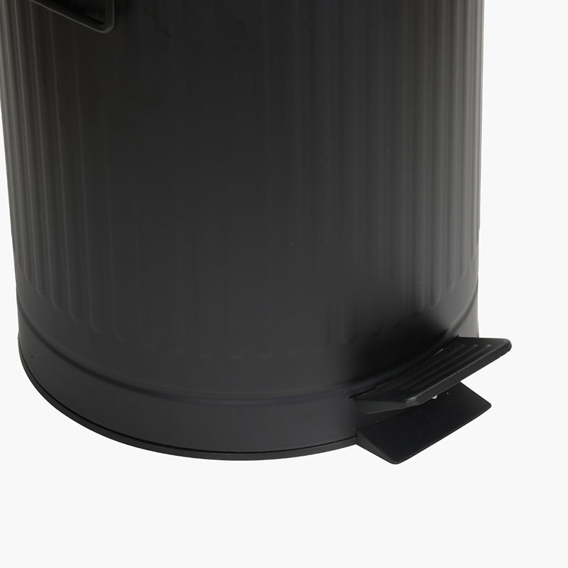 中山福 ゴミ箱 ペダル式 Boite 12L ブラック NQ-0196 1個(ご注文単位1個)【直送品】