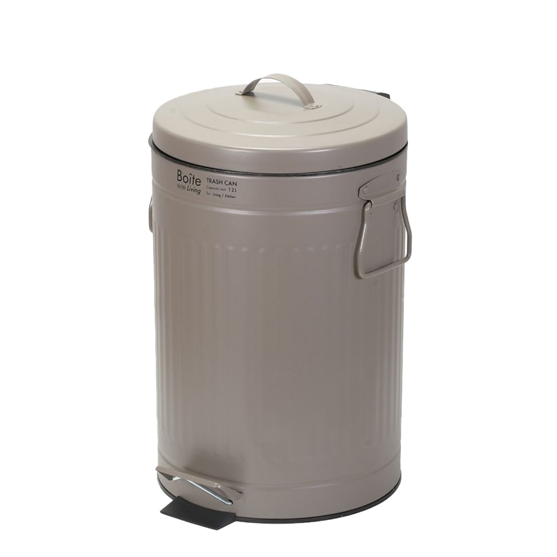 中山福 ゴミ箱 ペダル式 Boite 12L ブラウン NQ-0194 1個（ご注文単位1個）【直送品】
