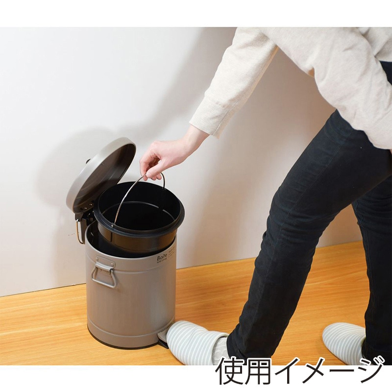 中山福 ゴミ箱 ペダル式 Boite 5L ブラウン NQ-0191 1個(ご注文単位1個)【直送品】
