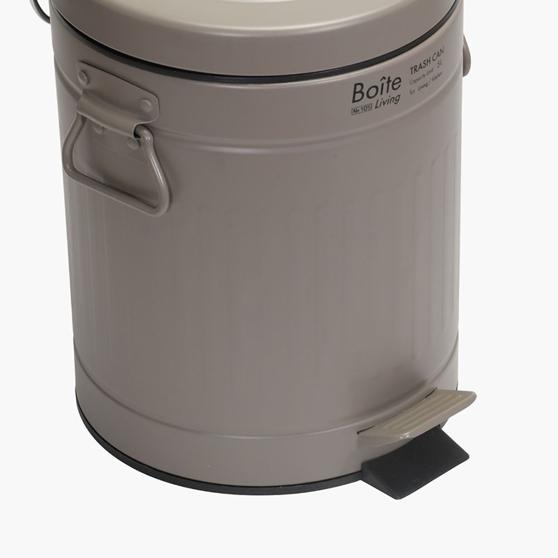 中山福 ゴミ箱 ペダル式 Boite 5L ブラウン NQ-0191 1個(ご注文単位1個)【直送品】