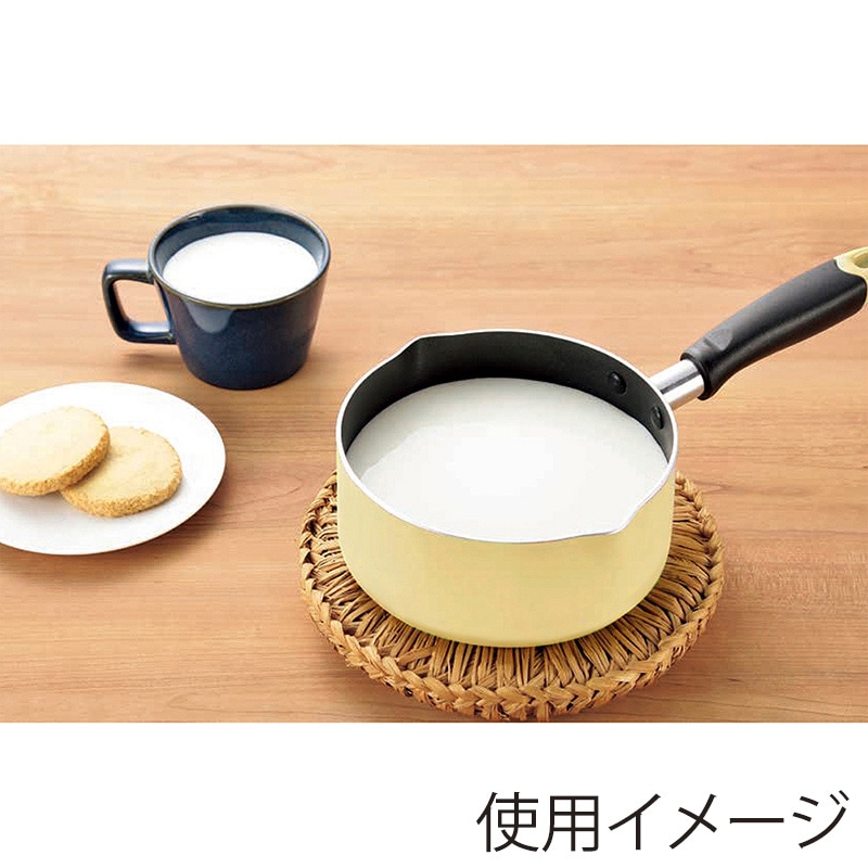 中山福 ミルクパン カリーノ IH対応 16cm クリーム NQ-0103 1個(ご注文単位1個)【直送品】