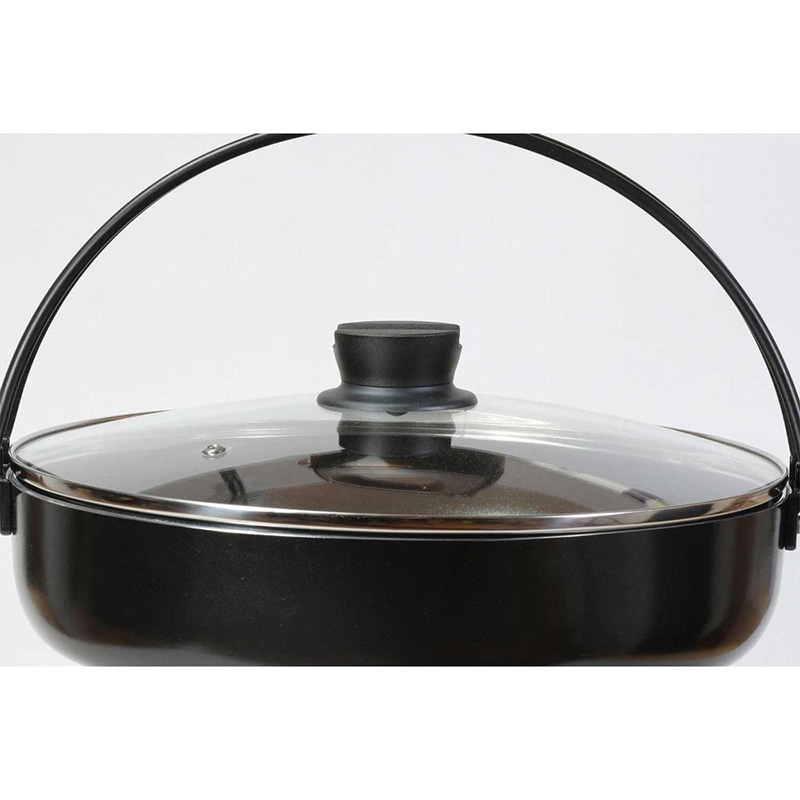 中山福 すきやき鍋 ダイヤモンドコート IH 蓋付 30cm NQ-0064 1個(ご注文単位1個)【直送品】