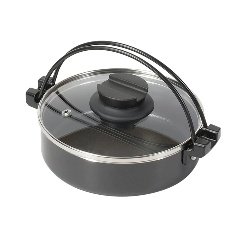 中山福 すきやき鍋 ダイヤモンドコート IH 蓋付 16cm NQ-0061 1個（ご注文単位1個）【直送品】