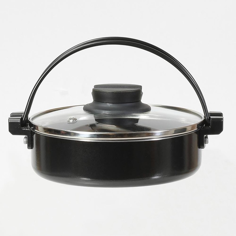 中山福 すきやき鍋 ダイヤモンドコート IH 蓋付 16cm NQ-0061 1個(ご注文単位1個)【直送品】