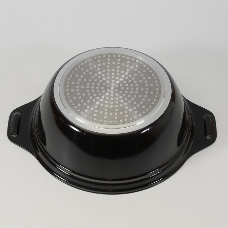 中山福 卓上鍋 セラミック IH ガラス蓋付 20cm ワインレッド NQ-0052 1個（ご注文単位1個）【直送品】