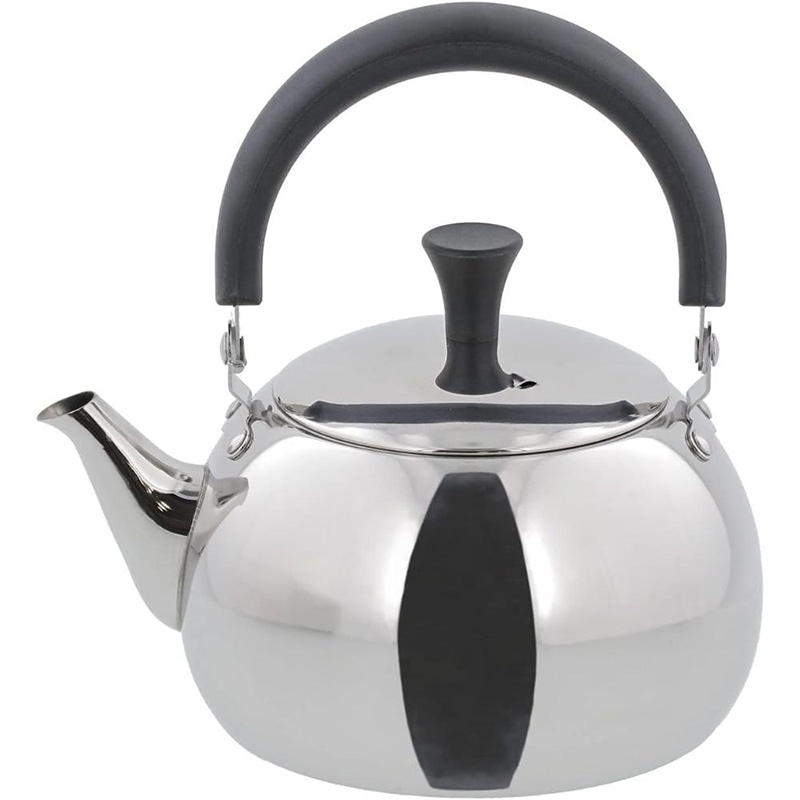 中山福 ステンレス製ティーポット ルテ トップハンドル 1.0L NQ-0024 1個（ご注文単位1個）【直送品】