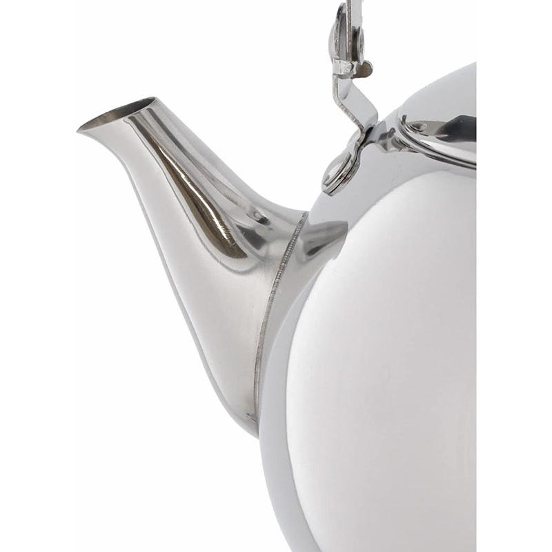 中山福 ステンレス製ティーポット ルテ トップハンドル 1.0L NQ-0024 1個（ご注文単位1個）【直送品】