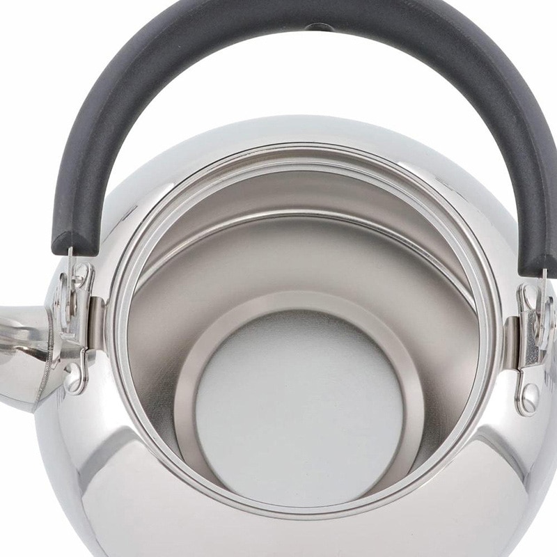 中山福 ステンレス製ティーポット ルテ トップハンドル 1.0L NQ-0024 1個（ご注文単位1個）【直送品】