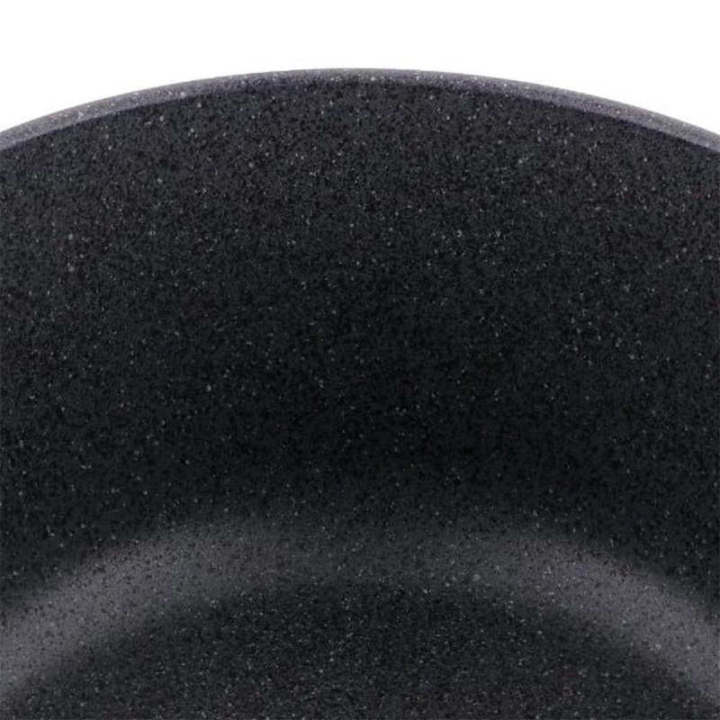 中山福 深型両手鍋 ライトセンス マーブル ガラス蓋付 IH対応 24cm ダークグレー NM-365 1個（ご注文単位1個）【直送品】