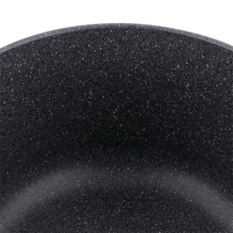 中山福 両手鍋 ライトセンス マーブル ガラス蓋付 IH対応 22cm ダークグレー NM-364 1個(ご注文単位1個)【直送品】