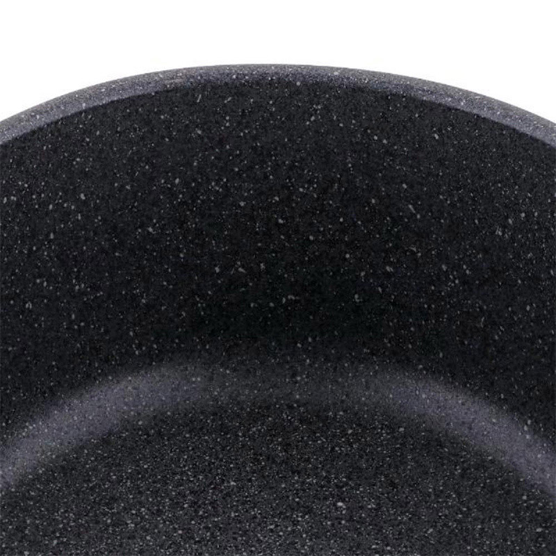 中山福 片手鍋 ライトセンス マーブル ガラス蓋付 IH対応 18cm ダークグレー NM-362 1個(ご注文単位1個)【直送品】