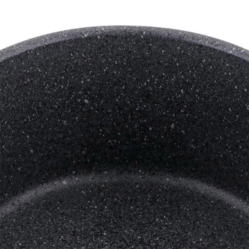 中山福 片手鍋 ライトセンス マーブル ガラス蓋付 IH対応 16cm ダークグレー NM-361 1個(ご注文単位1個)【直送品】