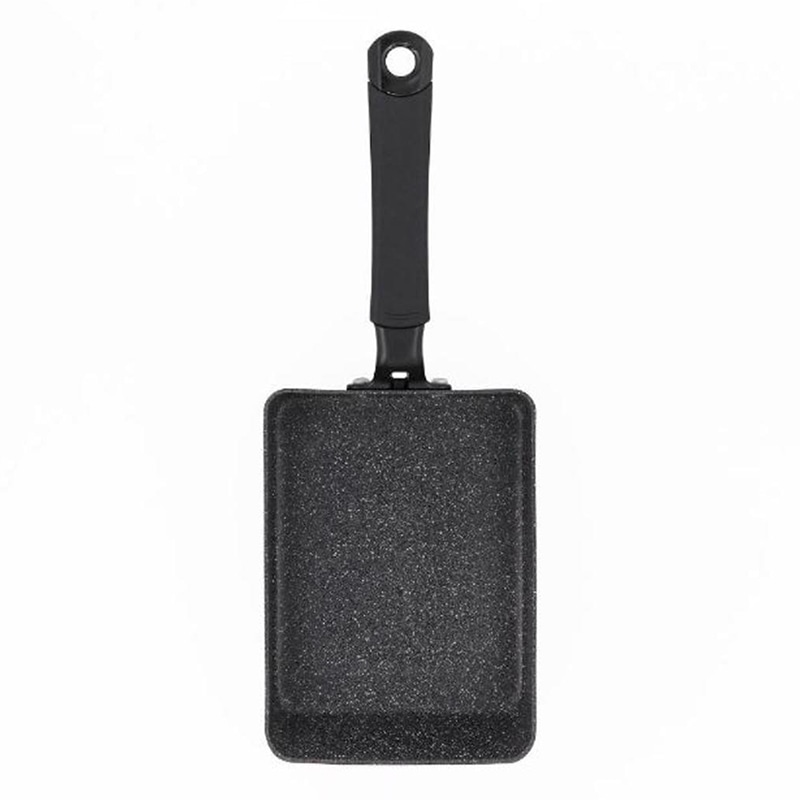 中山福 玉子焼き器 ライトセンス マーブル IH対応 13×18 ダークグレー NM-356 1個(ご注文単位1個)【直送品】