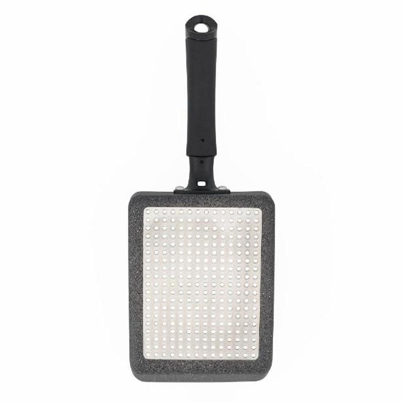 中山福 玉子焼き器 ライトセンス マーブル IH対応 13×18 ダークグレー NM-356 1個(ご注文単位1個)【直送品】