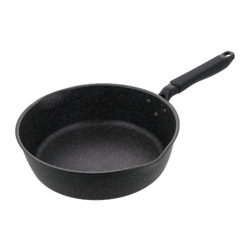 中山福 深型フライパン ライトセンス マーブル IH対応 28cm ダークグレー NM-355 1個（ご注文単位1個）【直送品】