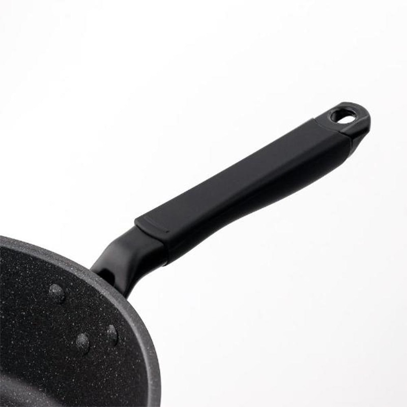 中山福 深型フライパン ライトセンス マーブル IH対応 28cm ダークグレー NM-355 1個（ご注文単位1個）【直送品】