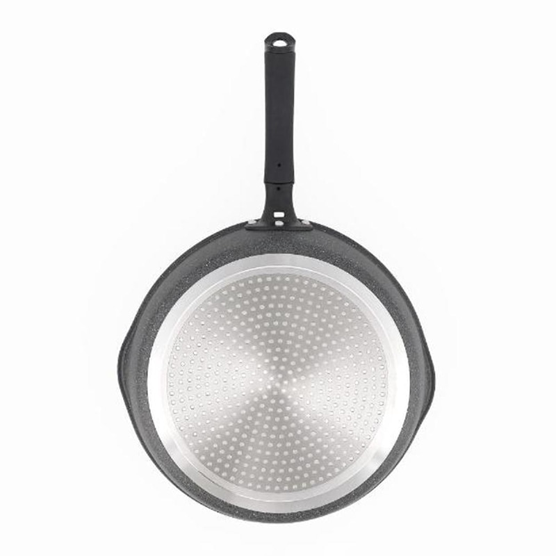 中山福 深型フライパン ライトセンス マーブル IH対応 28cm ダークグレー NM-355 1個（ご注文単位1個）【直送品】