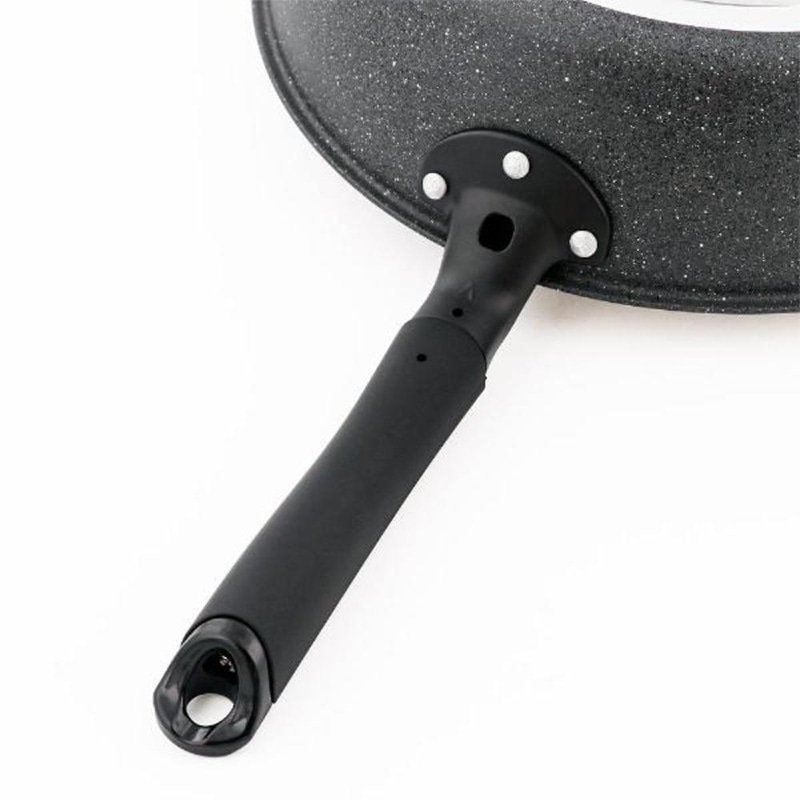 中山福 深型フライパン ライトセンス マーブル IH対応 28cm ダークグレー NM-355 1個（ご注文単位1個）【直送品】