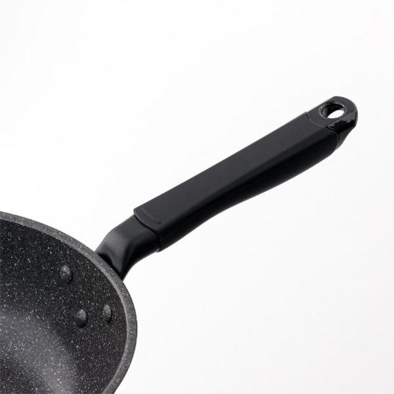 中山福 深型フライパン ライトセンス マーブル IH対応 24cm ダークグレー NM-354 1個(ご注文単位1個)【直送品】