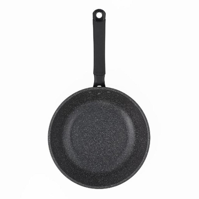 中山福 深型フライパン ライトセンス マーブル IH対応 24cm ダークグレー NM-354 1個(ご注文単位1個)【直送品】