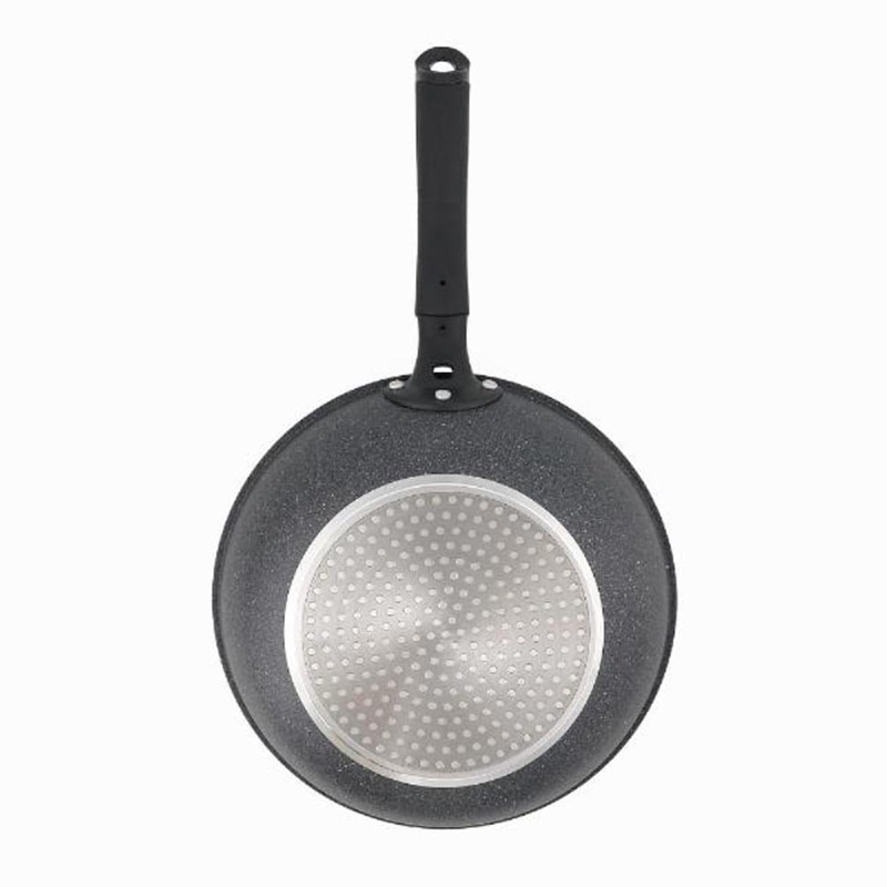 中山福 深型フライパン ライトセンス マーブル IH対応 24cm ダークグレー NM-354 1個(ご注文単位1個)【直送品】