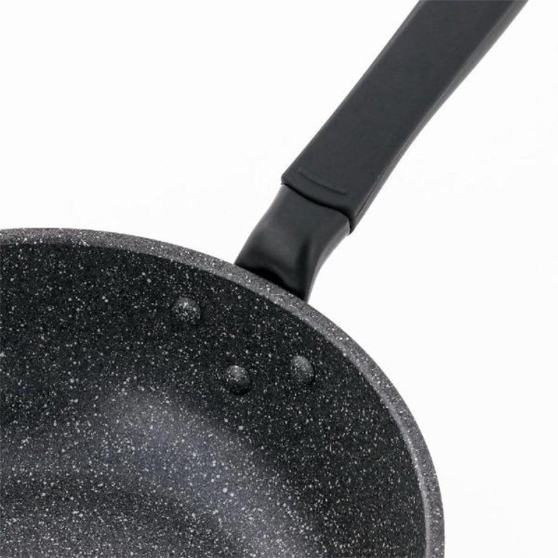 中山福 深型フライパン ライトセンス マーブル IH対応 24cm ダークグレー NM-354 1個(ご注文単位1個)【直送品】